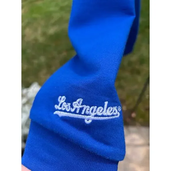 Los Angeles Dodgers Unisex Men's Hoodie M Blue Scroll Logo - Picture 5 of 5